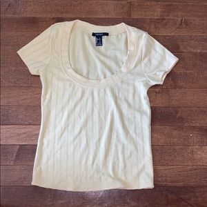Yellow Scoop Neck Shirt (2 for $12 💰)